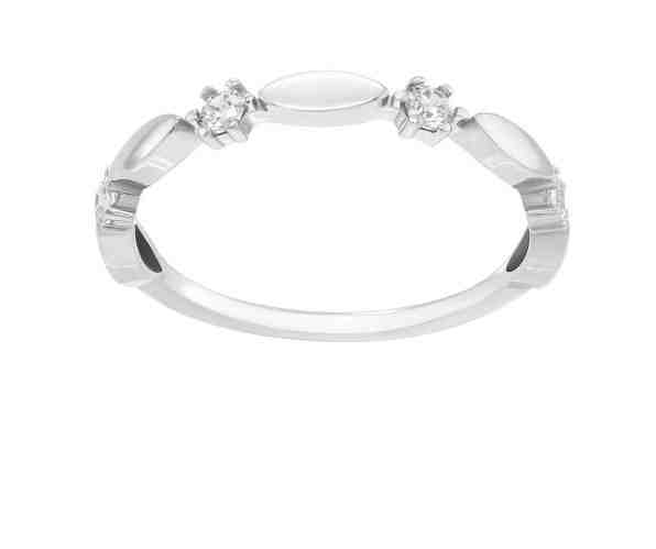 Brilio Silver Třpytivý stříbrný prsten se zirkony GR048W 58 mm + 2 měsíce na vrácení zboží