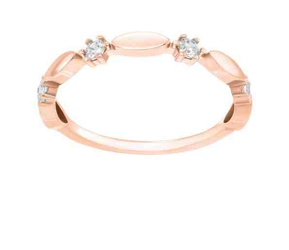 Brilio Silver Třpytivý bronzový prsten se zirkony GR048R 62 mm + 2 měsíce na vrácení zboží