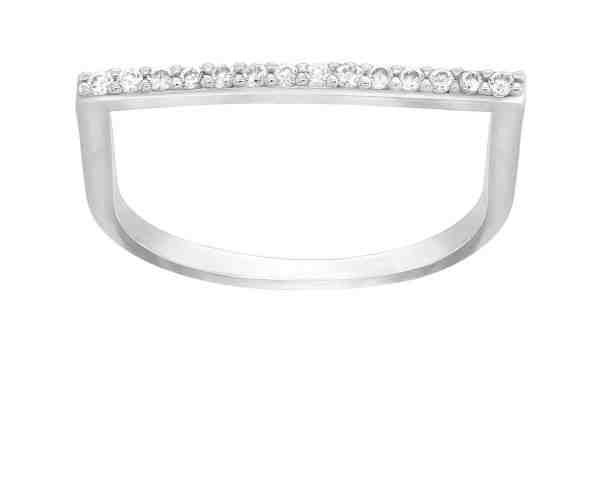 Brilio Silver Stylový stříbrný prsten se zirkony GR062W 60 mm + 2 měsíce na vrácení zboží