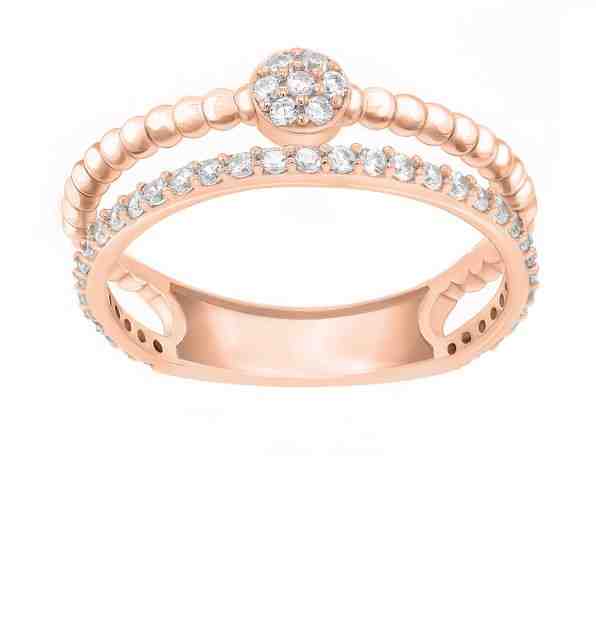 Brilio Silver Úchvatný bronzový prsten se zirkony GR063R 50 mm + 2 měsíce na vrácení zboží