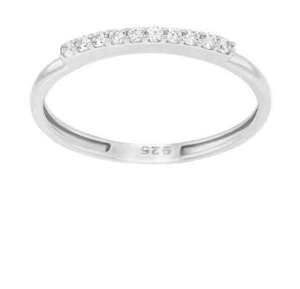 Brilio Silver Jemný stříbrný prsten se zirkony GR067W 52 mm + 2 měsíce na vrácení zboží