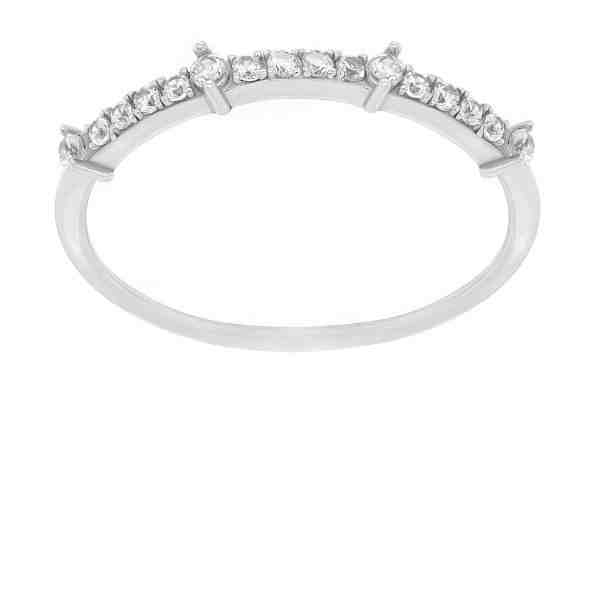 Brilio Silver Něžný stříbrný prsten se zirkony GR075W 60 mm + 2 měsíce na vrácení zboží