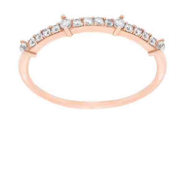 Brilio Silver Něžný bronzový prsten se zirkony GR075R 56 mm + 2 měsíce na vrácení zboží