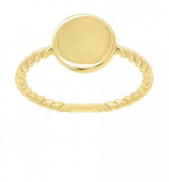 Brilio Silver Minimalistický pozlacený prsten GR106Y 54 mm + 2 měsíce na vrácení zboží