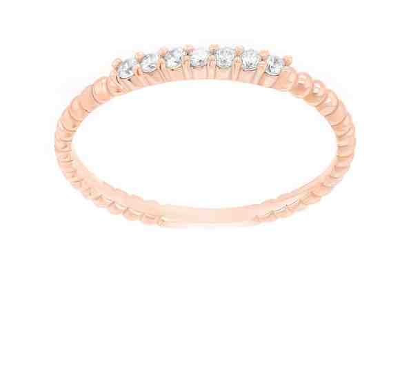 Brilio Silver Půvabný pozlacený prsten se zirkony SR045R 56 mm + 2 měsíce na vrácení zboží