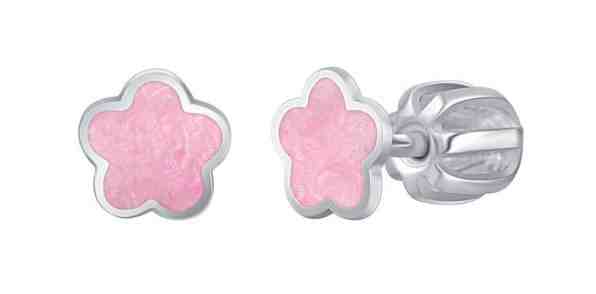 Praqia Drobné stříbrné náušnice Pastelkový květ NA6478_RH + 2 měsíce na vrácení zboží