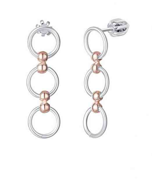 Praqia Elegantní bicolor náušnice ze stříbra Rimi NA6493_RH + 2 měsíce na vrácení zboží