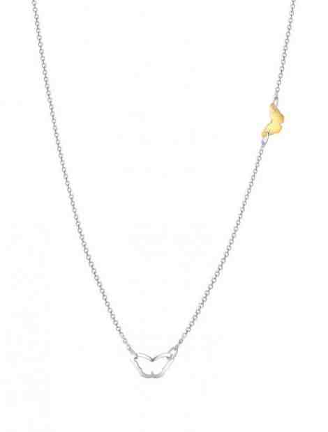 Praqia Něžný bicolor náhrdelník Butterflies love N6420_RH + 2 měsíce na vrácení zboží