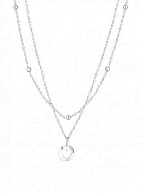 Praqia Dvojitý stříbrný náhrdelník Twins N6418_RH + 2 měsíce na vrácení zboží