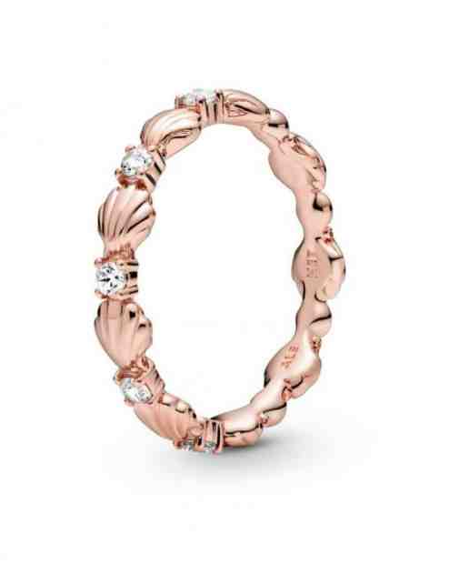 Pandora Bronzový mušličkový prsten Rose 188946C01 52 mm + 2 měsíce na vrácení zboží