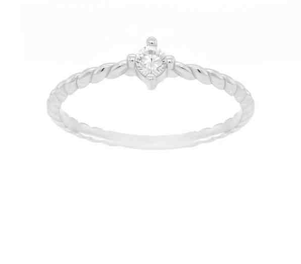 Brilio Zásnubní prsten z bílého zlata s krystalem GR022WAU 54 mm + 2 měsíce na vrácení zboží