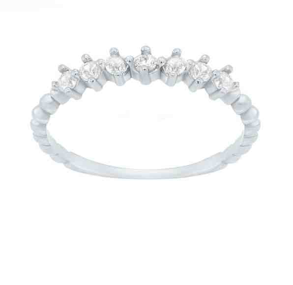 Brilio Třpytivý prsten z bílého zlata SR031WAU 56 mm + 2 měsíce na vrácení zboží