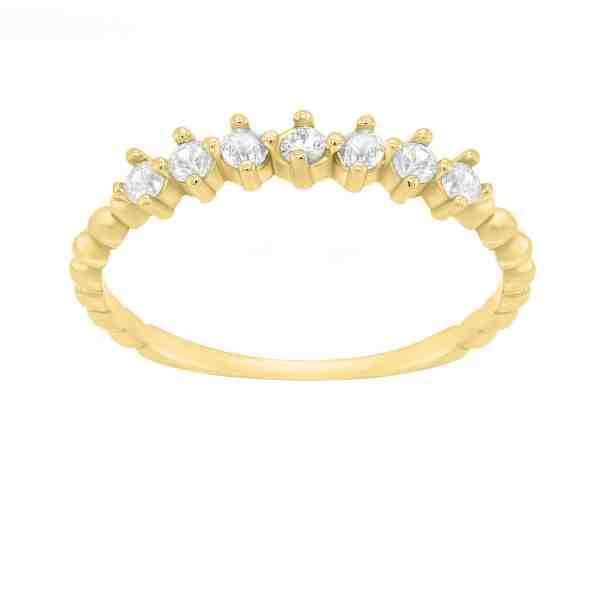 Brilio Třpytivý prsten ze žlutého zlata SR031YAU 58 mm + 2 měsíce na vrácení zboží