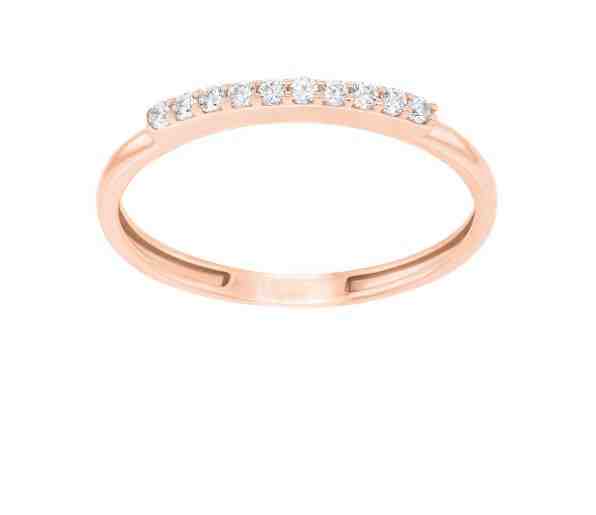 Brilio Elegantní prsten z růžového zlata se zirkony GR067RAU 54 mm + 2 měsíce na vrácení zboží