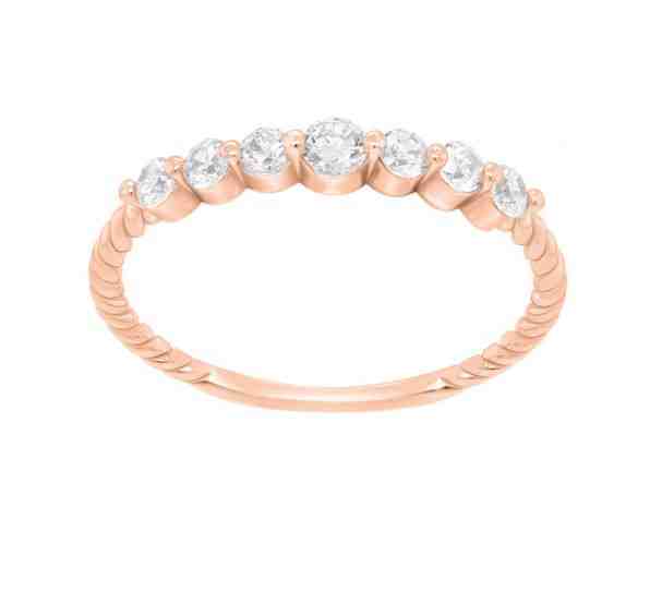 Brilio Jemný prsten z růžového zlata se zirkony GR162RAU 52 mm + 2 měsíce na vrácení zboží