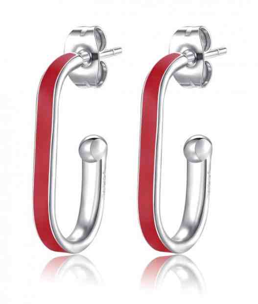 S`Agapõ Ocelové oválné náušnice se smaltem Vibes SVB27 + 2 měsíce na vrácení zboží