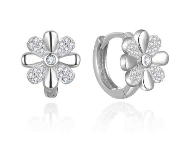 Beneto Půvabné kruhové náušnice se zirkony AGUP2621 + 2 měsíce na vrácení zboží