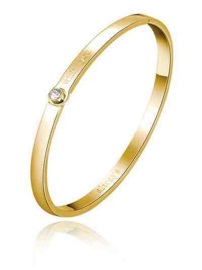 Brosway Půvabný pozlacený pevný náramek With You BWY12 + 2 měsíce na vrácení zboží