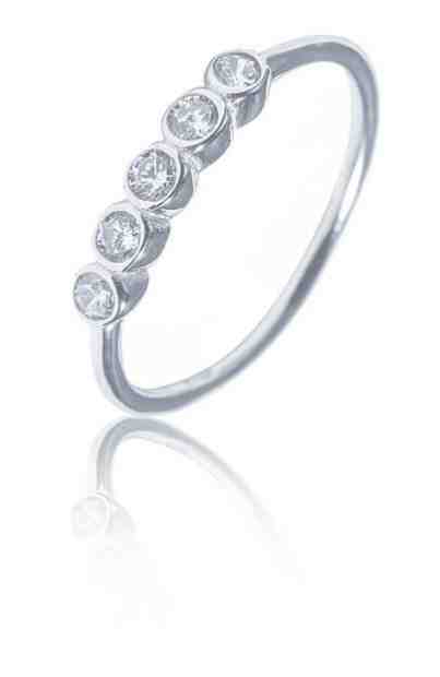 JVD Něžný stříbrný prsten se zirkony SVLR0348XF3BI 57 mm + 2 měsíce na vrácení zboží