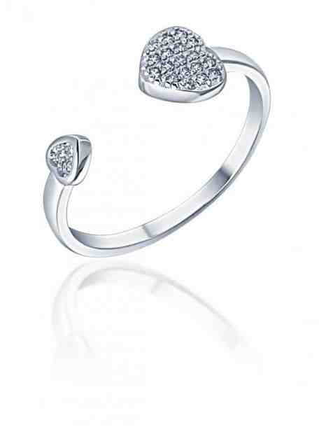 JVD Hravý otevřený stříbrný prsten se zirkony SVLR0335XH2BI 60 mm + 2 měsíce na vrácení zboží