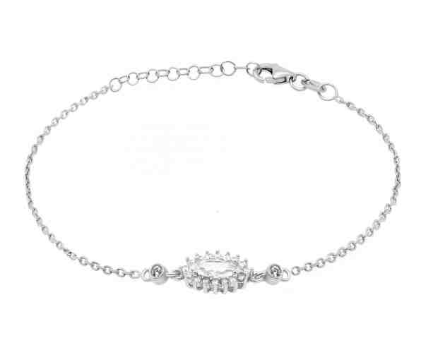 Brilio Silver Půvabný stříbrný náramek se zirkony BR22W + 2 měsíce na vrácení zboží