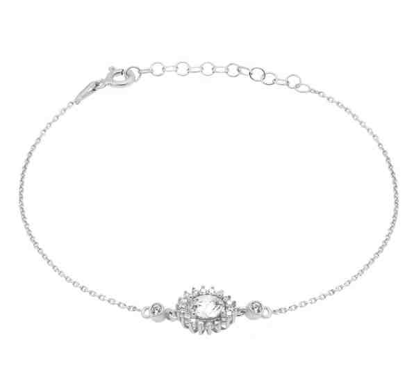 Brilio Silver Krásný stříbrný náramek se zirkony BR24W + 2 měsíce na vrácení zboží