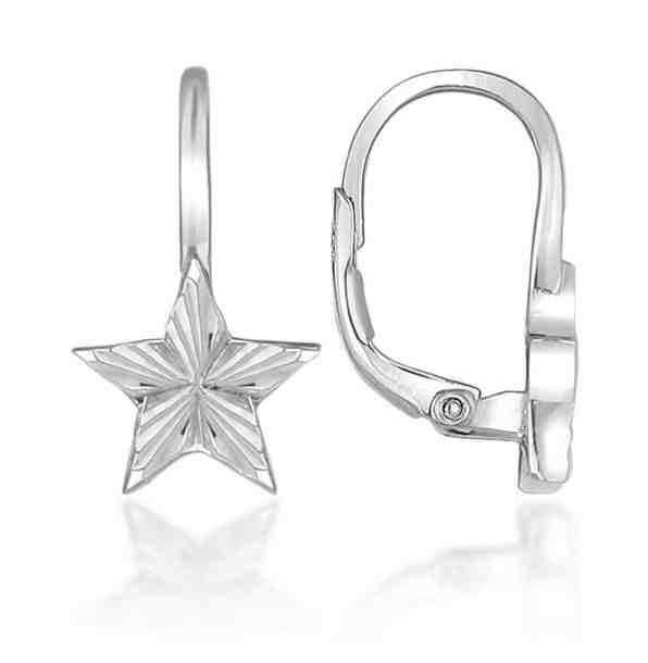 Brilio Silver Jemné stříbrné náušnice hvězdičky LME014 + 2 měsíce na vrácení zboží