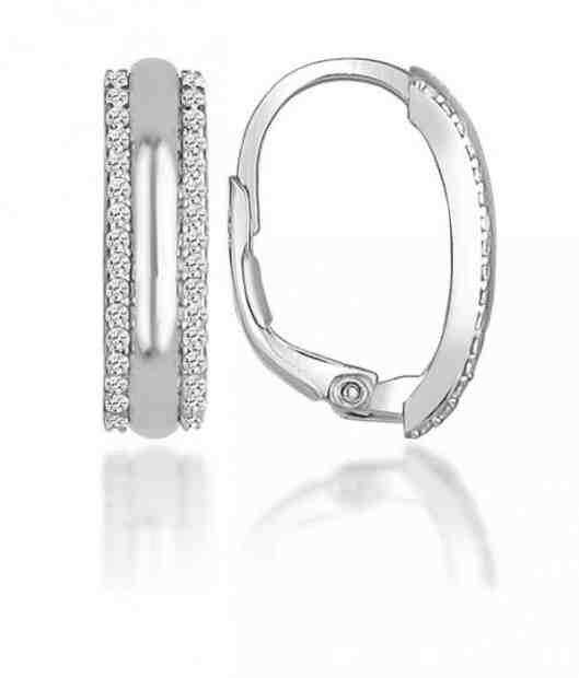 Brilio Silver Okouzlující stříbrné náušnice se zirkony LME299 + 2 měsíce na vrácení zboží