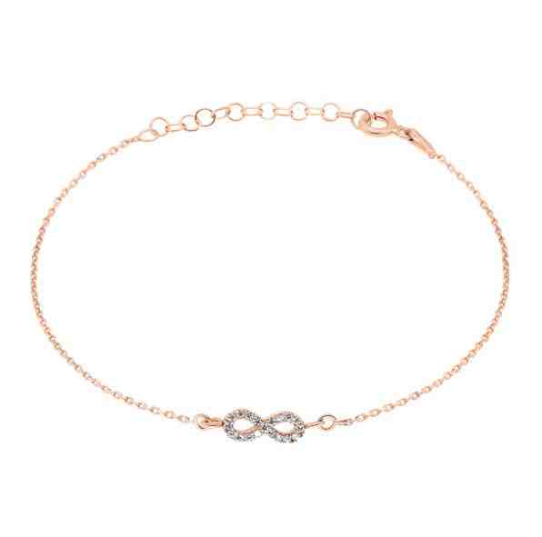 Brilio Silver Bronzový náramek ze stříbra se zirkony Nekonečno BR42R + 2 měsíce na vrácení zboží