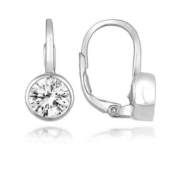 Brilio Silver Třpytivé stříbrné náušnice se zirkony LME276 + 2 měsíce na vrácení zboží