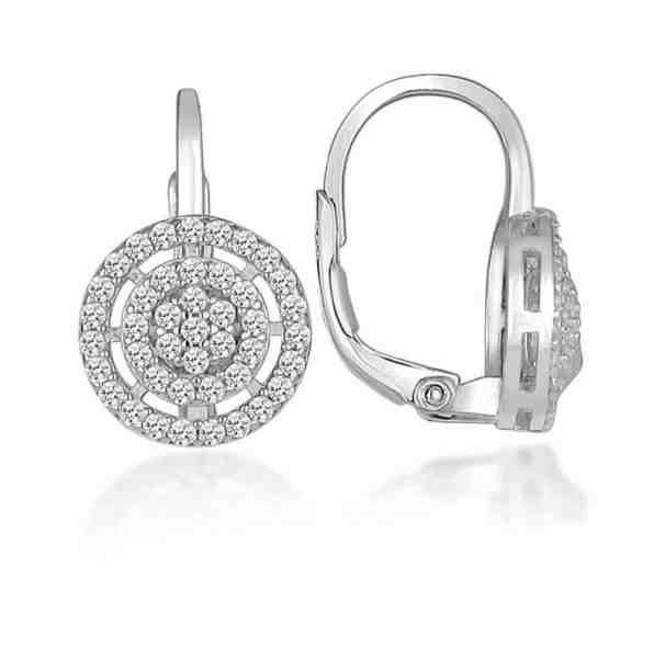 Brilio Silver Půvabné stříbrné náušnice se zirkony LME287 + 2 měsíce na vrácení zboží