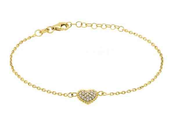 Brilio Silver Romantický pozlacený náramek se srdíčkem BR11AY + 2 měsíce na vrácení zboží