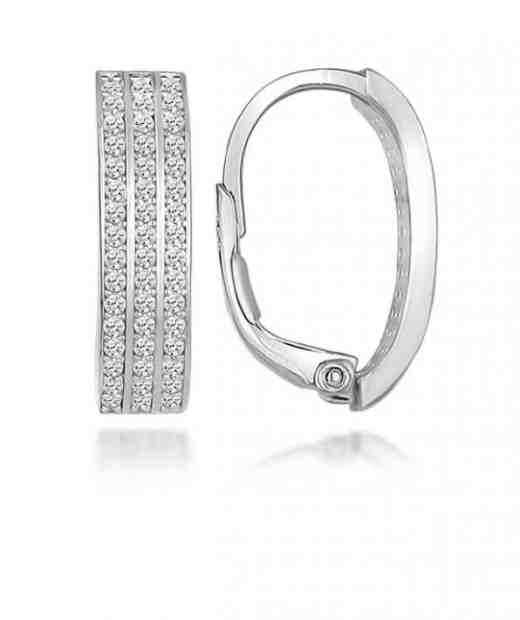 Brilio Silver Nadčasové stříbrné náušnice se zirkony LME269 + 2 měsíce na vrácení zboží