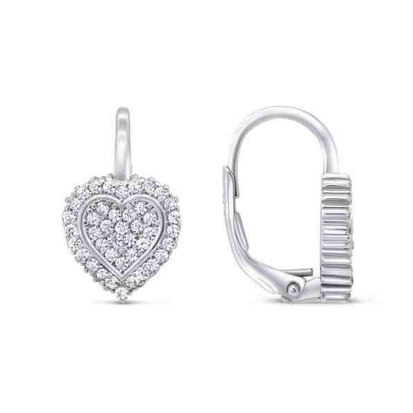 Brilio Silver Romantické stříbrné náušnice srdíčka LME265 + 2 měsíce na vrácení zboží