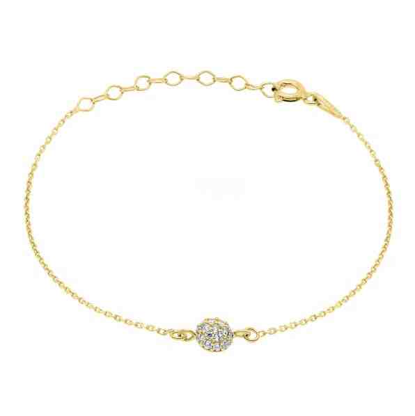 Brilio Silver Slušivý pozlacený náramek ze stříbra se zirkony BR38Y + 2 měsíce na vrácení zboží