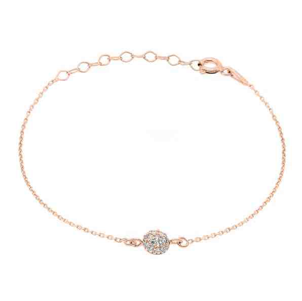 Brilio Silver Slušivý bronzový náramek ze stříbra se zirkony BR38R + 2 měsíce na vrácení zboží