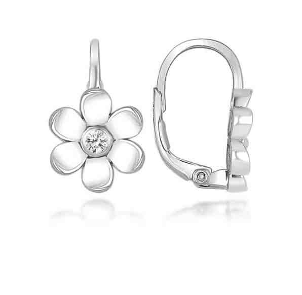 Brilio Silver Stříbrné náušnice kytičky se zirkony LME254 + 2 měsíce na vrácení zboží