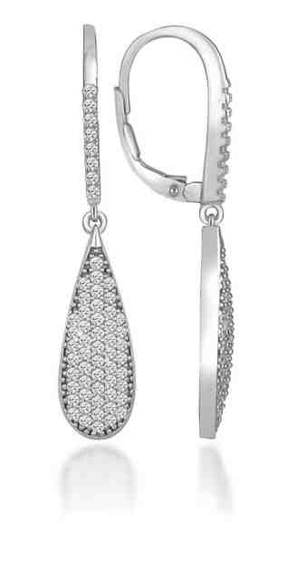 Brilio Silver Půvabné stříbrné náušnice se zirkony LME122 + 2 měsíce na vrácení zboží