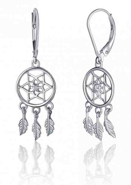 JVD Hravé stříbrné náušnice Lapač snů SVLE0560XF3BI00 + 2 měsíce na vrácení zboží