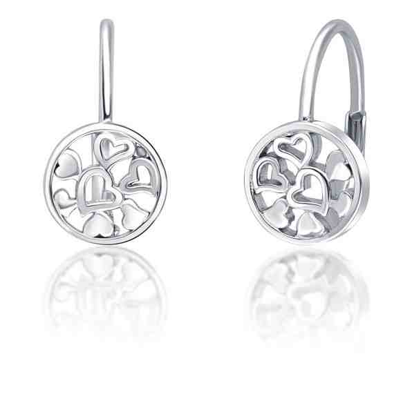 JVD Něžné stříbrné náušnice se srdíčky SVLE0779XF60000 + 2 měsíce na vrácení zboží