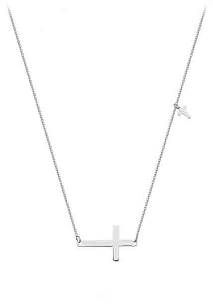 JVD Stříbrný náhrdelník s křížky SVLN0194SH20042 + 2 měsíce na vrácení zboží