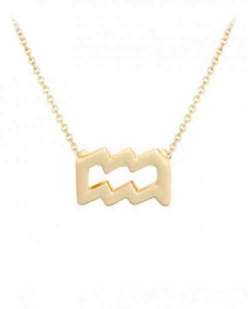 JVD Pozlacený náhrdelník s přívěskem Vodnář SVLN0195XH2GOVO + 2 měsíce na vrácení zboží