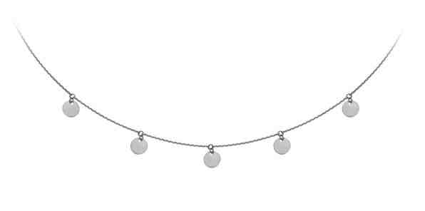 JVD Stříbrný penízkový náhrdelník SVLN0173XH2BI42 + 2 měsíce na vrácení zboží