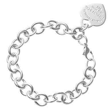 Tiffany & Co. Luxusní stříbrný náramek se srdíčkovým přívěskem 18967529 + originální balení - SLEVA + 2 měsíce na vrácení zboží