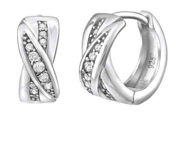 Silvego Nadčasové kruhové náušnice se zirkony Calypso QRE438K + 2 měsíce na vrácení zboží