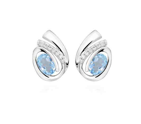 MOISS Okouzlující stříbrné náušnice s topazy EG000143 + 2 měsíce na vrácení zboží