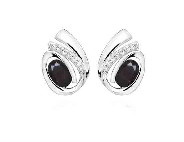 MOISS Okouzlující stříbrné náušnice s granáty EG000144 + 2 měsíce na vrácení zboží