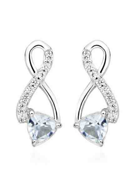 MOISS Elegantní stříbrné náušnice s topazy a zirkony EG000147 + 2 měsíce na vrácení zboží