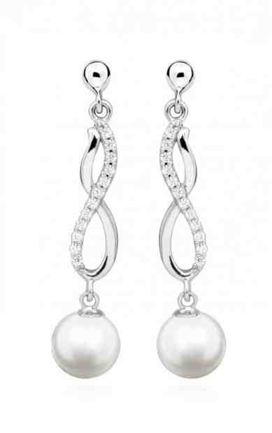 MOISS Půvabné stříbrné náušnice s pravými říčními perlami EP000160 + 2 měsíce na vrácení zboží