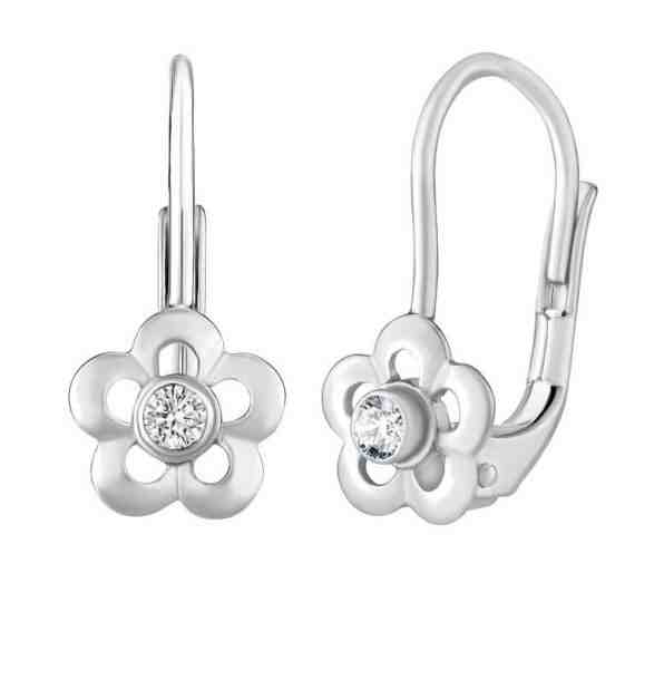 Silvego Stříbrné náušnice květinky se Swarovski® Zirkony SILVEGOB70164SW + 2 měsíce na vrácení zboží